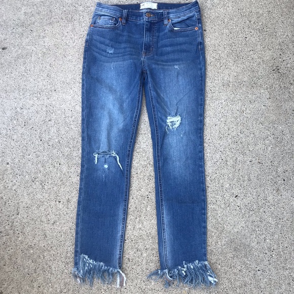 Free People Denim - ☀️Free People Great Height Frayed Distressed Jean